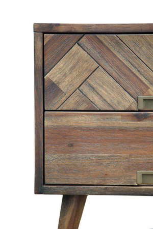 Komoda drewniana w eleganckim stylu do sypialni salonu brązowa z szufladami Ashton ASTB04