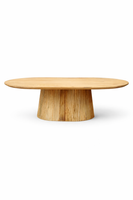 Marmoholz Montemerano Legno – Stolik Kawowy Owalny | Jasny Mango | 120 x 70 cm