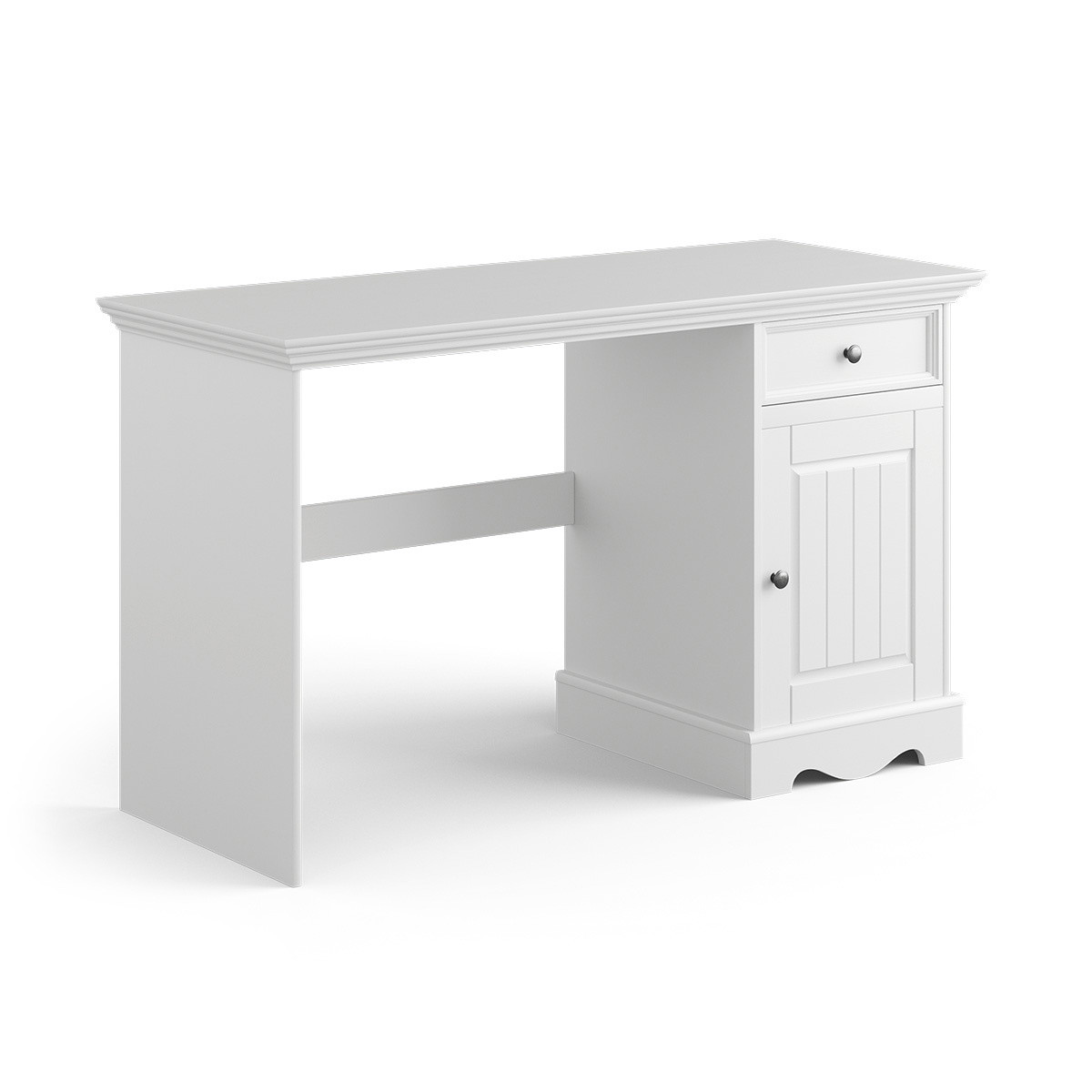 Biurko pojedyncze sosnowe Belluno Elegante białe Katmandu PL031B