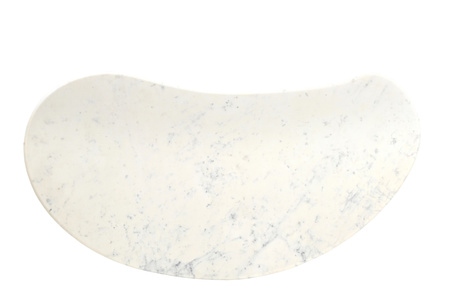 Marmoholz Lecce – Stolik Kawowy Owalny | Biały Marmur & Jasny Dąb Mango | 130 x 60 cm