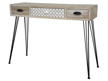 Konsola drewniana w stylu retro z szufladami Loano LO013 