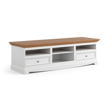 Komoda TV duża Belluno Elegante biała/dąb  Katmandu PL010B/D