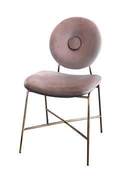 Krzesło do jadalni różowe Rossario 50/95/48cm na złotym misternym stelażu welurowe TG-348-18