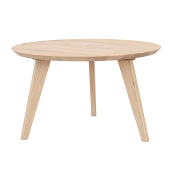 Stolik okrągły dębowy bielony 70 cm Orbetello Katmandu 3SORB58B
