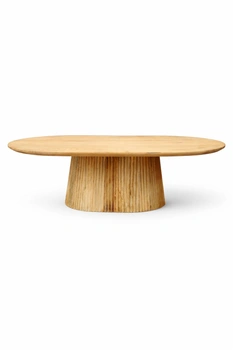 Marmoholz Montemerano Legno – Stolik Kawowy Owalny | Jasny Mango | 120 x 70 cm