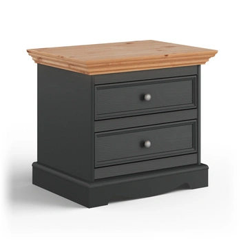 Szafka nocna grafit - naturalna sosna Belluno Elegante Katmandu PL013G/P