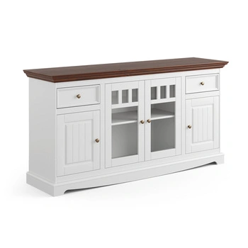 Komoda Belluno Elegante 4D biała / orzech Katmandu PL003B/O