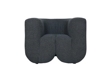 Fotel tapicerowany czarny szary Nua N88-100-6