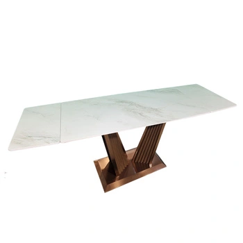 Stół do jadalni z porcelanowego marmuru Antria 1 160–240x90 cm M_ARTE_ANTR_01