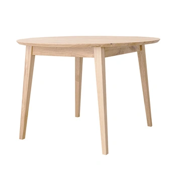 Stół okrągły dębowy 110 cm bielony Orbetello Katmandu KULS110B