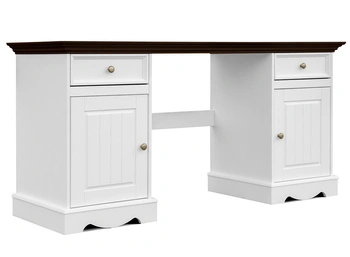 Biurko sosnowe Belluno Elegante biały orzech  Katmandu PL023B/O