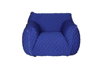 Fotel niebieski tapicerowany Nua N25-B