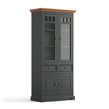 Witryna 2d grafit - dąb Belluno Elegante Katmandu PL015G/D