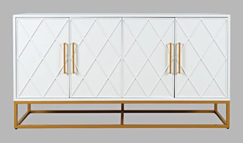 Komoda w stylu glamour biała złoty stelaż Avola AV2069-60 