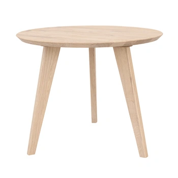 Stolik okrągły dębowy bielony 50 cm Orbetello Katmandu 3SORB50B