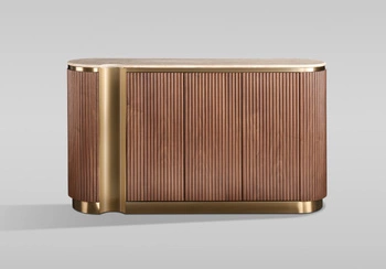  Komoda brązowa złote elementy Stilig ST917D