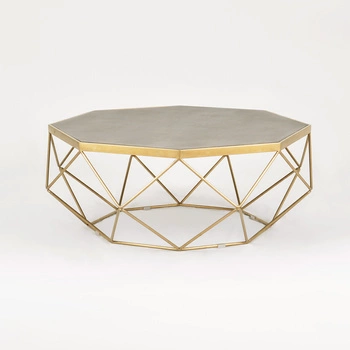 Stolik kawowy złote nogi romb Glamour GL1714