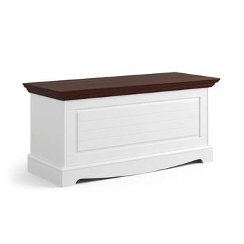 Skrzynia sosnowa Belluno Elegante biała-orzech Katmandu PL038B/O