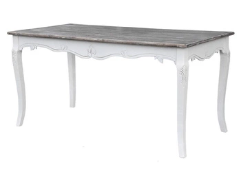 Stół do jadalni stylizowany prostokątny drewniany biały 160cm Rimini White RIW026