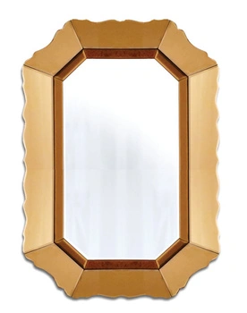 Lustro nowoczesne Mirano 60/90cm w błyszczącej złotej ramie eleganckie dekoracyjne AHM15047