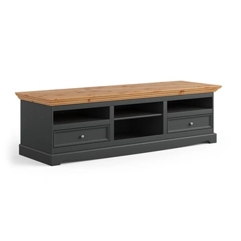 Komoda TV duża grafit - naturalna sosna Belluno Elegante  Katmandu PL010G/P