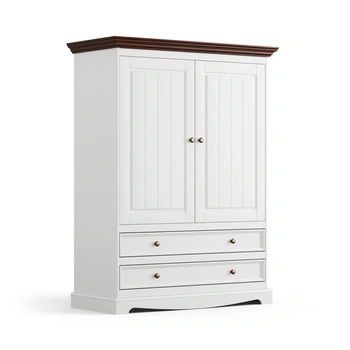 Sosnowa bieliźniarka biały - orzech do salonu Belluno Elegante Katmandu PL033B/O