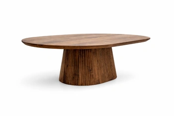 Marmoholz Montemerano Legno – Stolik Kawowy Owalny | Brązowy Mango | 120 x 70 cm