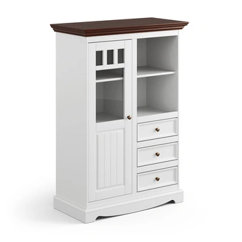 Witrynka biała/orzech 1.3 Belluno Elegante  Katmandu PL017B/O