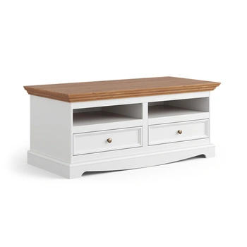 Komoda TV Belluno Elegante biała/dąb Katmandu PL009B/D