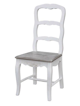 Krzesło drewniane do jadalni stylizowane białe Rimini White RIW028