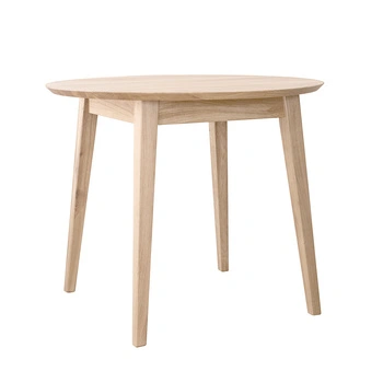 Stół okrągły dębowy 90 cm bielony Orbetello Katmandu KULS90B