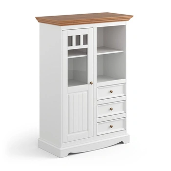 Witrynka biała/dąb 1.3 Belluno Elegante  Katmandu PL017B/D