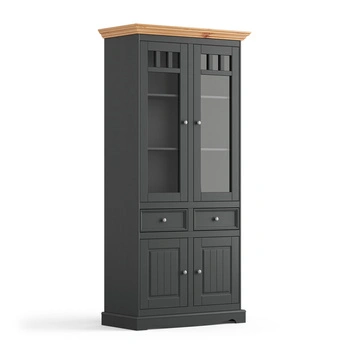 Witryna 2d grafit - naturalna sosna Belluno Elegante Katmandu PL015G/P