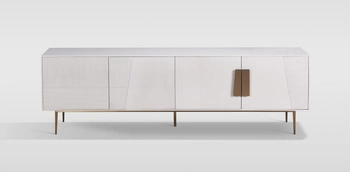 Komoda szafka RTV biała złota Stilig ST101A