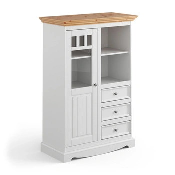 Witryna 1.3 biała - naturalna sosna Belluno Elegante Katmandu PL017B/P
