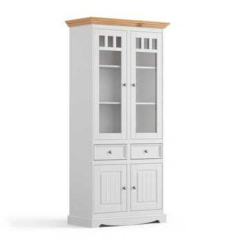 Witryna 2d biała - naturalna sosna Belluno Elegante Katmandu PL015B/P
