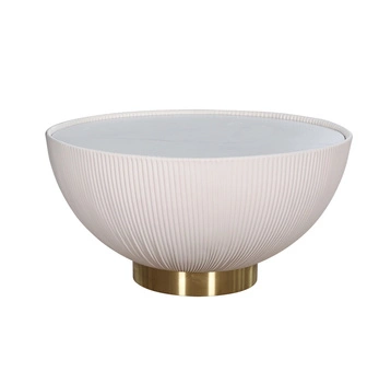 Stolik kawowy okrągły biały Modig M68